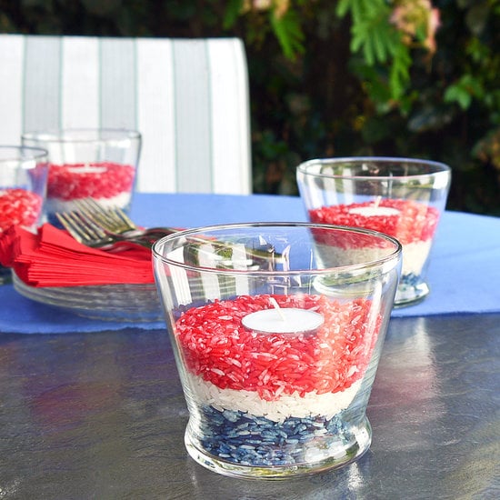 Colored Rice Candle Holders