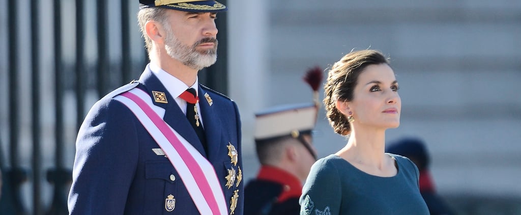 Queen Letizia's Felipe Varela Gown January 2017