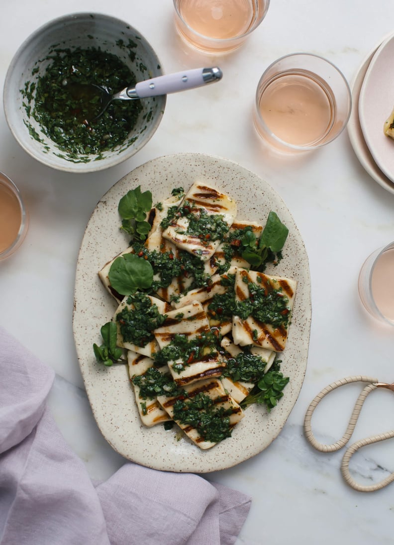 Grilled Halloumi With Watercress Chimichurri