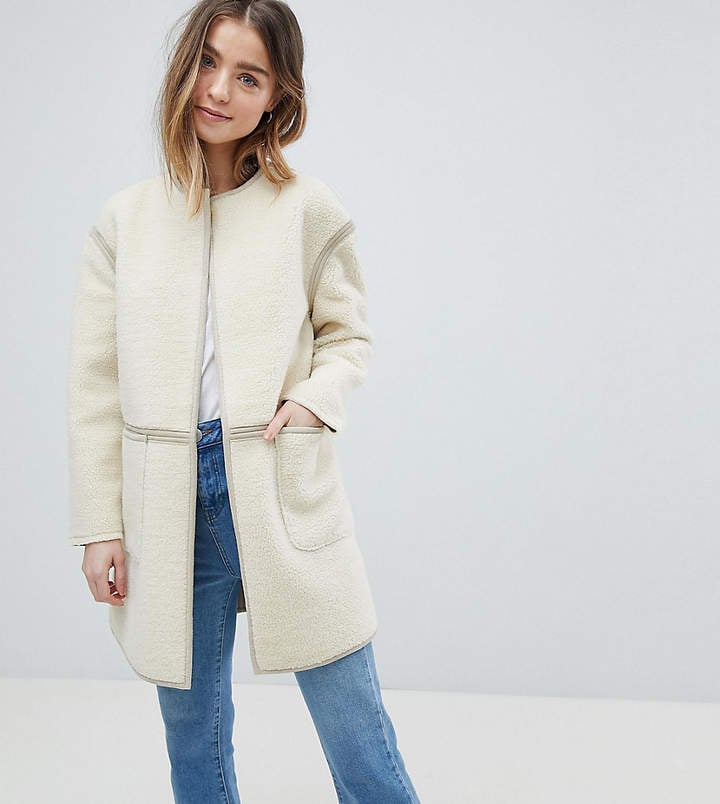 New Look Petite Collarless Coat