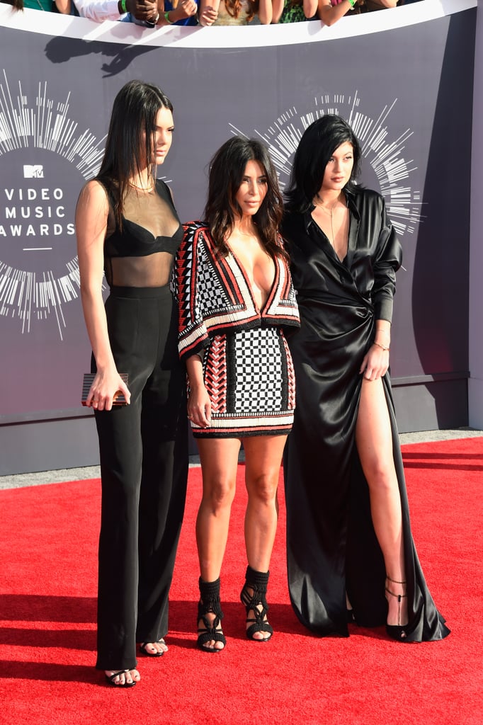 Kim walked the red carpet at the MTV VMAs with Kendall and Kylie Jenner in August 2014.
