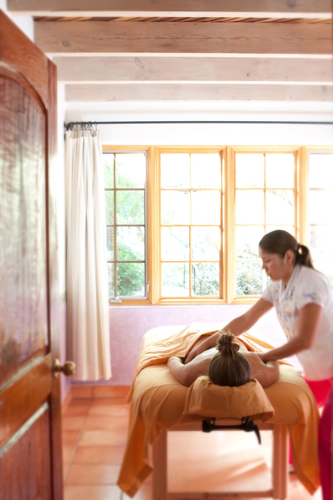 After a day of classes, escape to the spa for a massage, wrap, or facial. All of the treatments focus on helping the body "recover, relax, or energize."