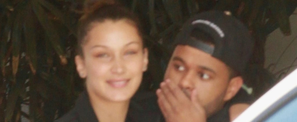 The Weeknd and Bella Hadid Share a Sweet Kiss During a Romantic Lunch Date