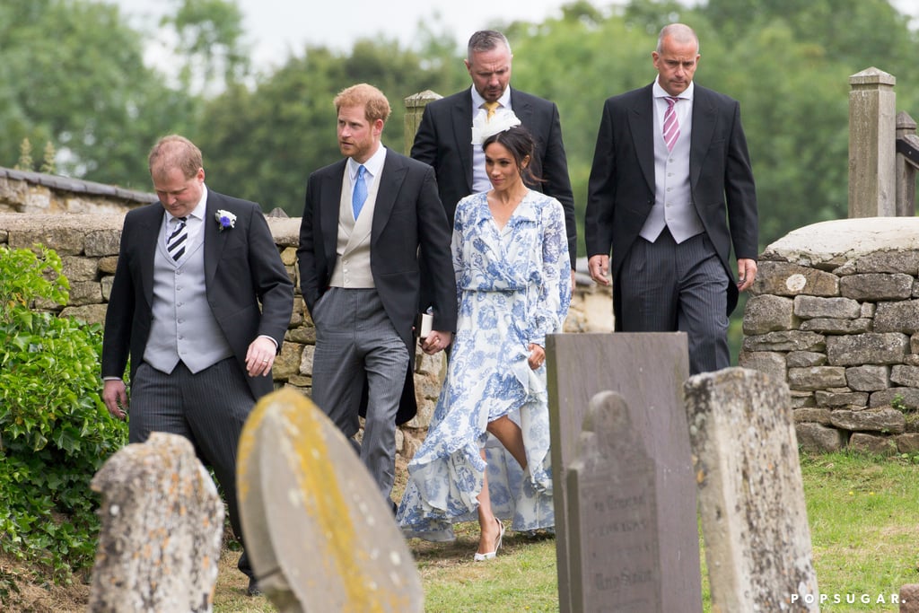 Prince Harry and Meghan Markle at Celia McCorquodale Wedding