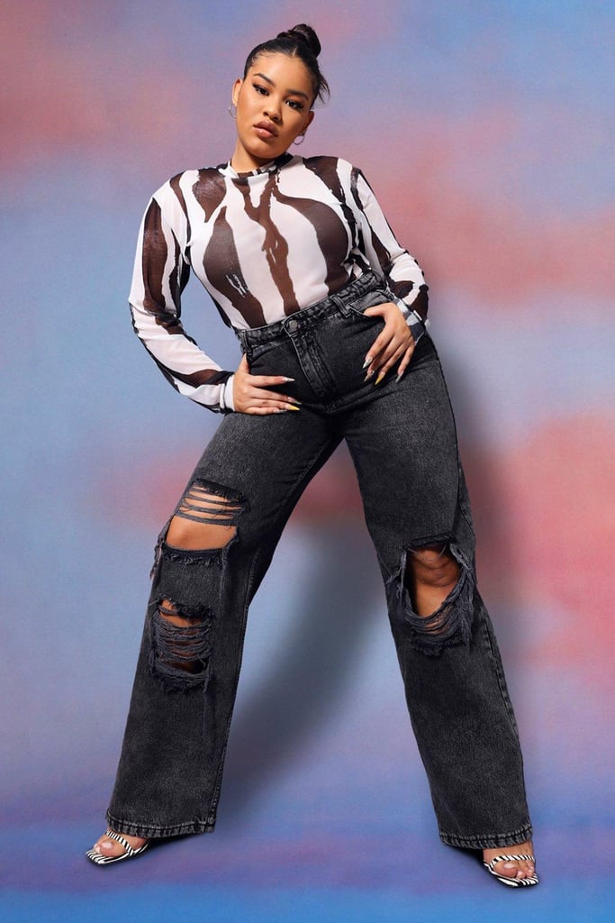 Billie Eilish Shredded Jeans and Dior B23 High-Top Sneakers | POPSUGAR ...