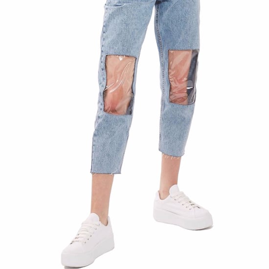 Topshop Clear-Knee Mom Jeans