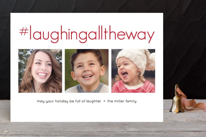 Hashtag Laughter Holiday Photo Cards