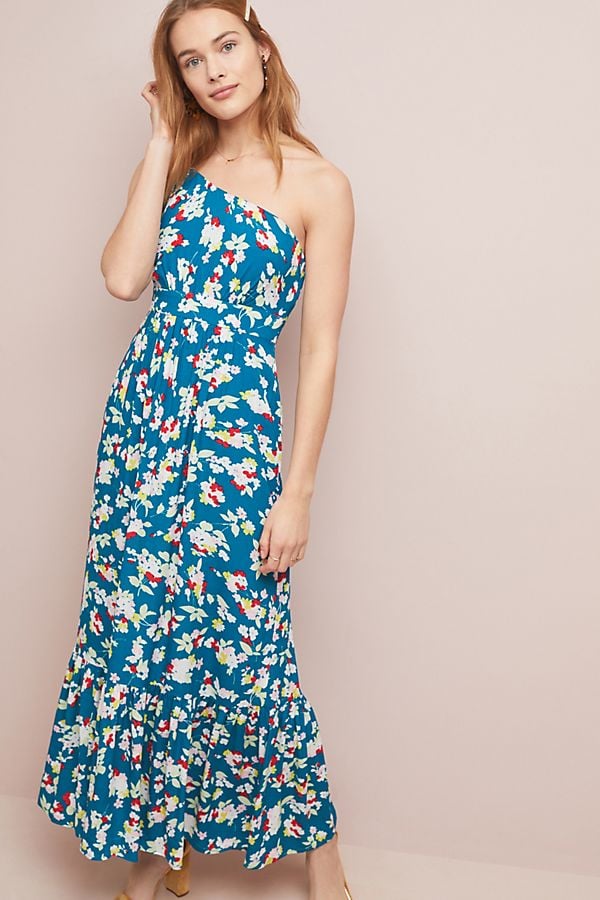 Bouquet One-Shoulder Maxi Dress