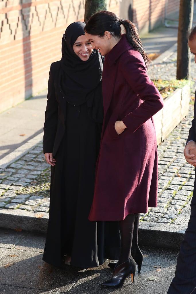 Meghan Markle's Burgundy Dress November 2018