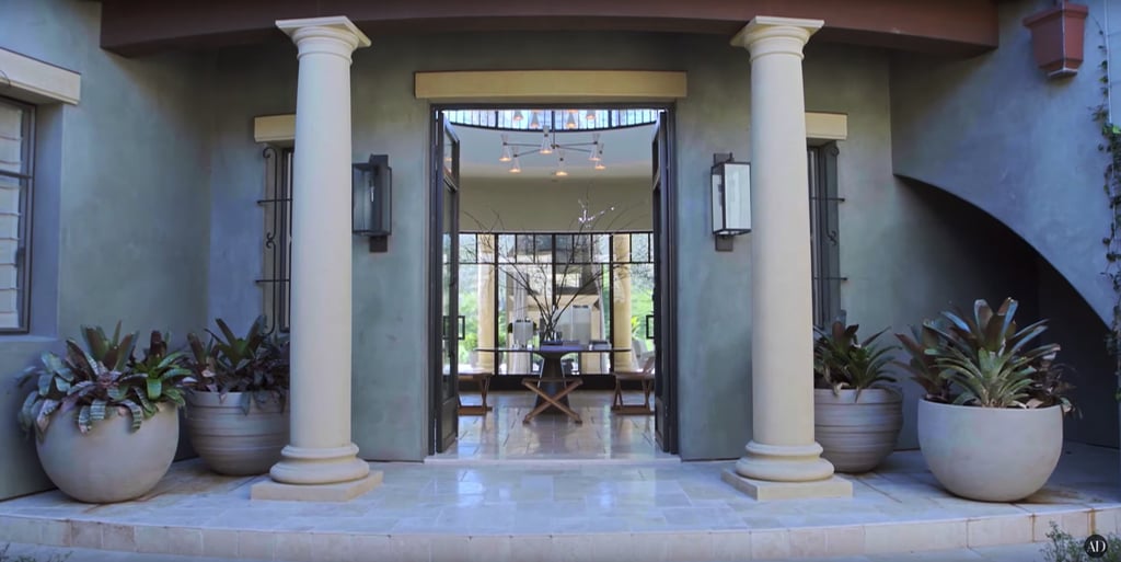 Kourntey's entryway is the definition of grand. Pictures of Kourtney