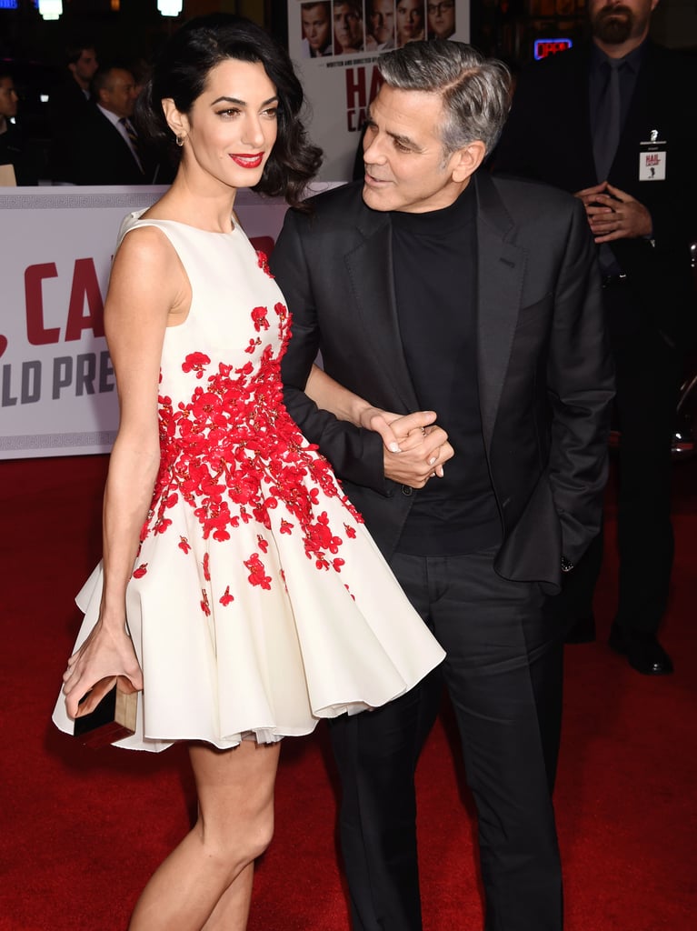 George and Amal Clooney on Hail, Caesar! Red Carpet