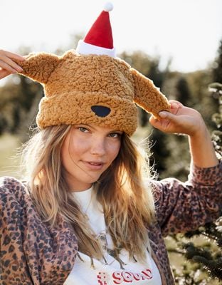 Aerie Holiday Puppy Ears Beanie