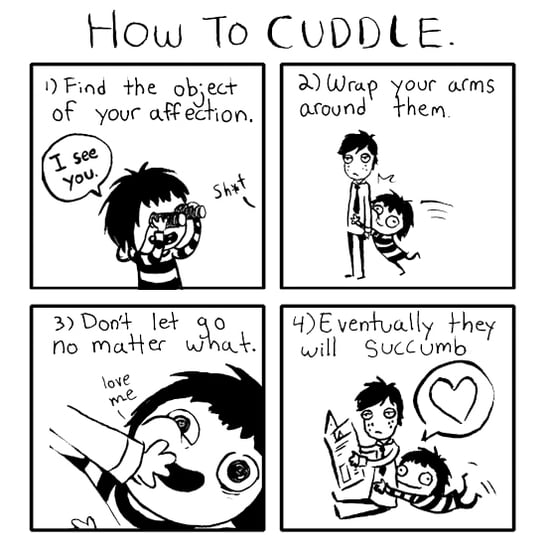 How to Cuddle Comic by Sarah Andersen
