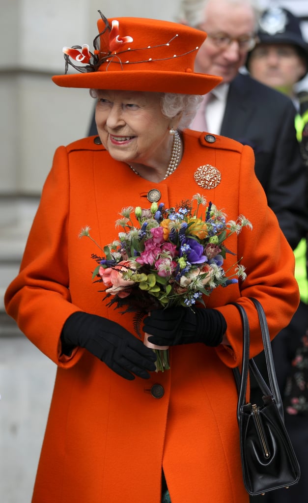 Queen Elizabeth Iis Orange Outfit March 2019 Popsugar Fashion Uk