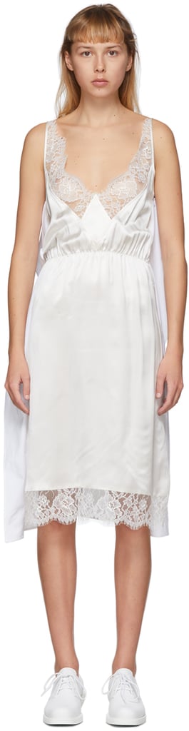 MM6 Maison Margiela White Back Panel Slip Dress