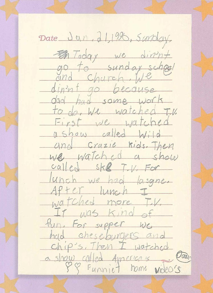 My 1992 Diary Book Excerpt