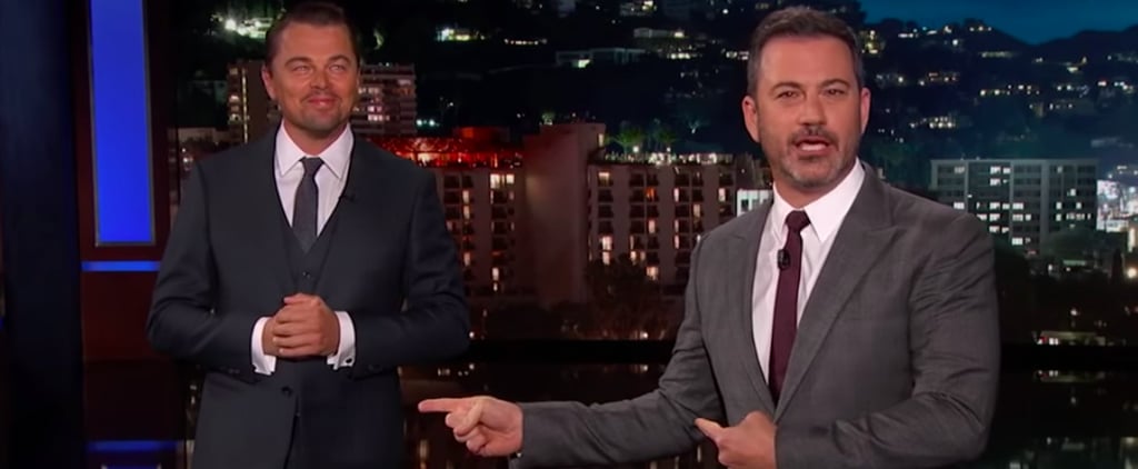 Leonardo DiCaprio Brad Pitt Interrupt Jimmy Kimmel Video