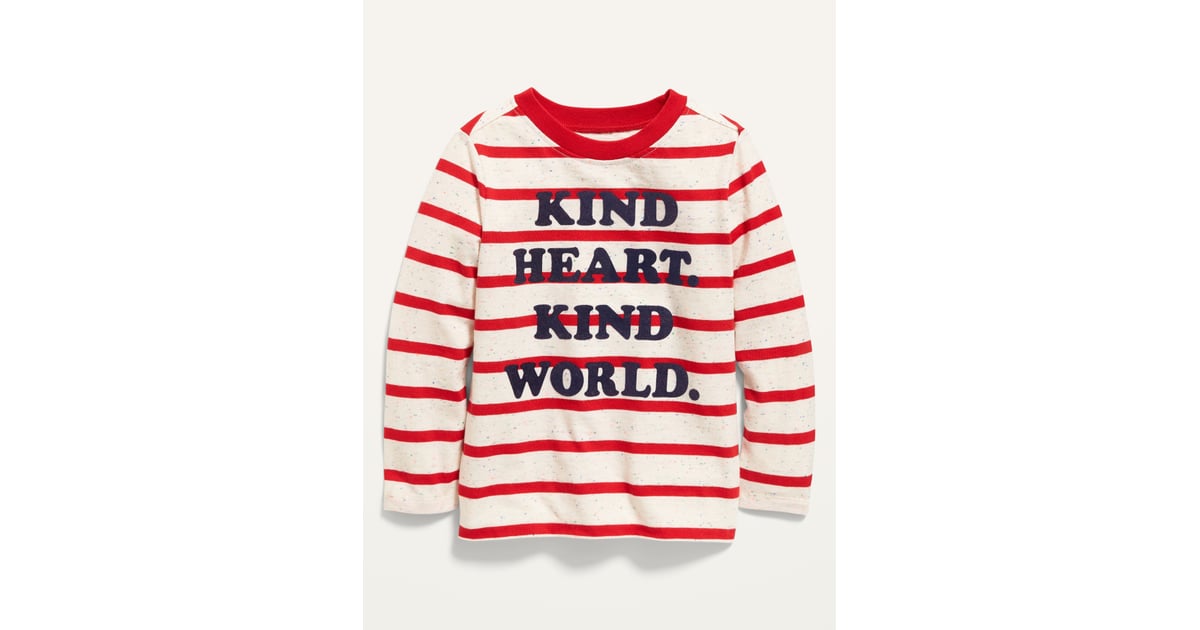 Old Navy Unisex ValentineGraphic Striped LongSleeve Tee For Toddler