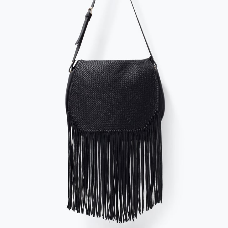 Leather messenger bag with fringes ($150, originally $269) | Zara Sale ...