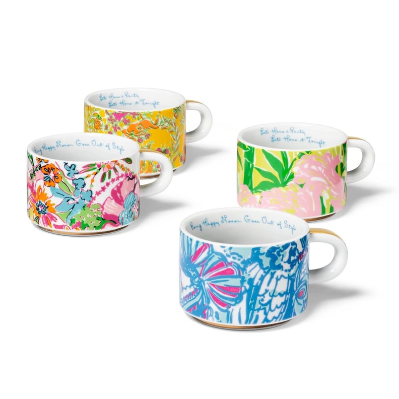 Lilly Pulitzer Porcelain Stacking Espresso Mugs