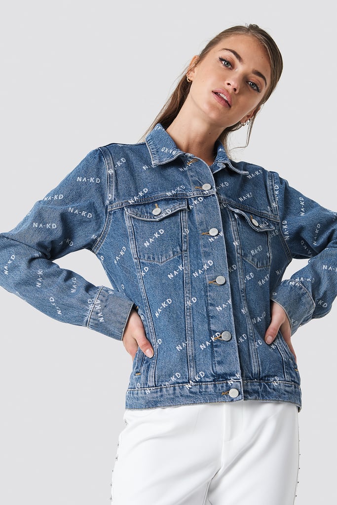 NA-KD Logo Denim Jacket