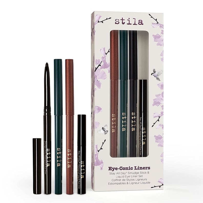 一组眼线的礼物:Stila Eye-Conic衬垫保持一整天涂抹棒和液体眼线膏组