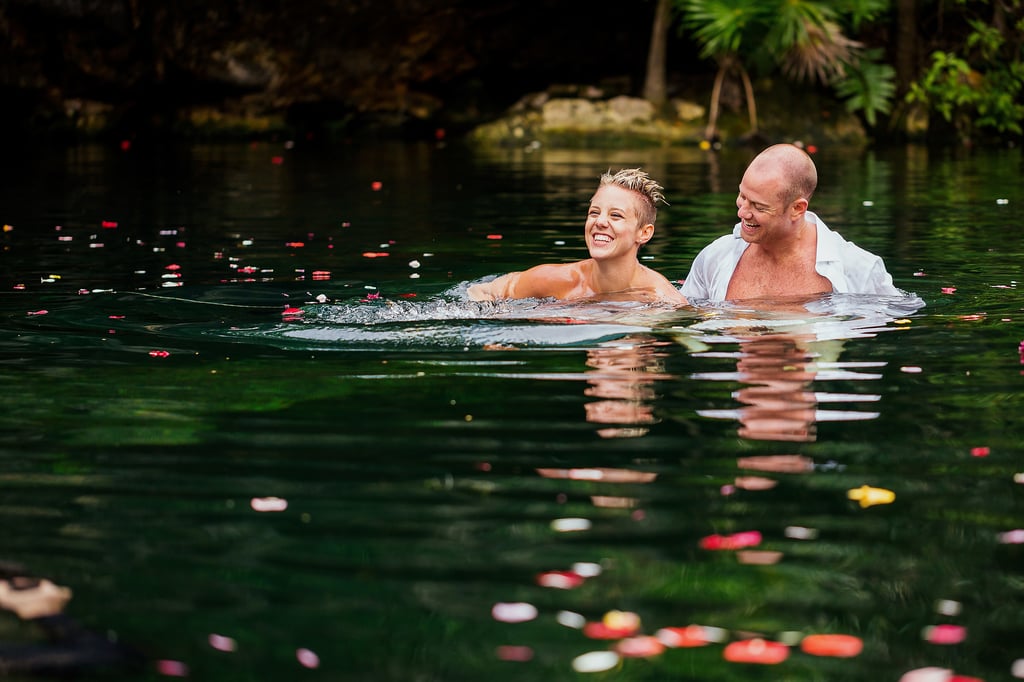Underwater Trash-the-Wedding-Dress Shoot