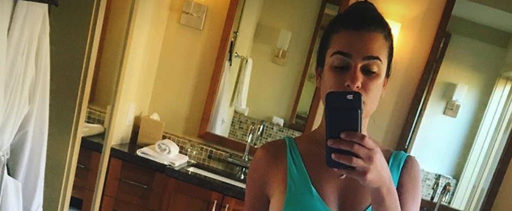 Lea Michele in a "Vacay All Day" 1-Piece