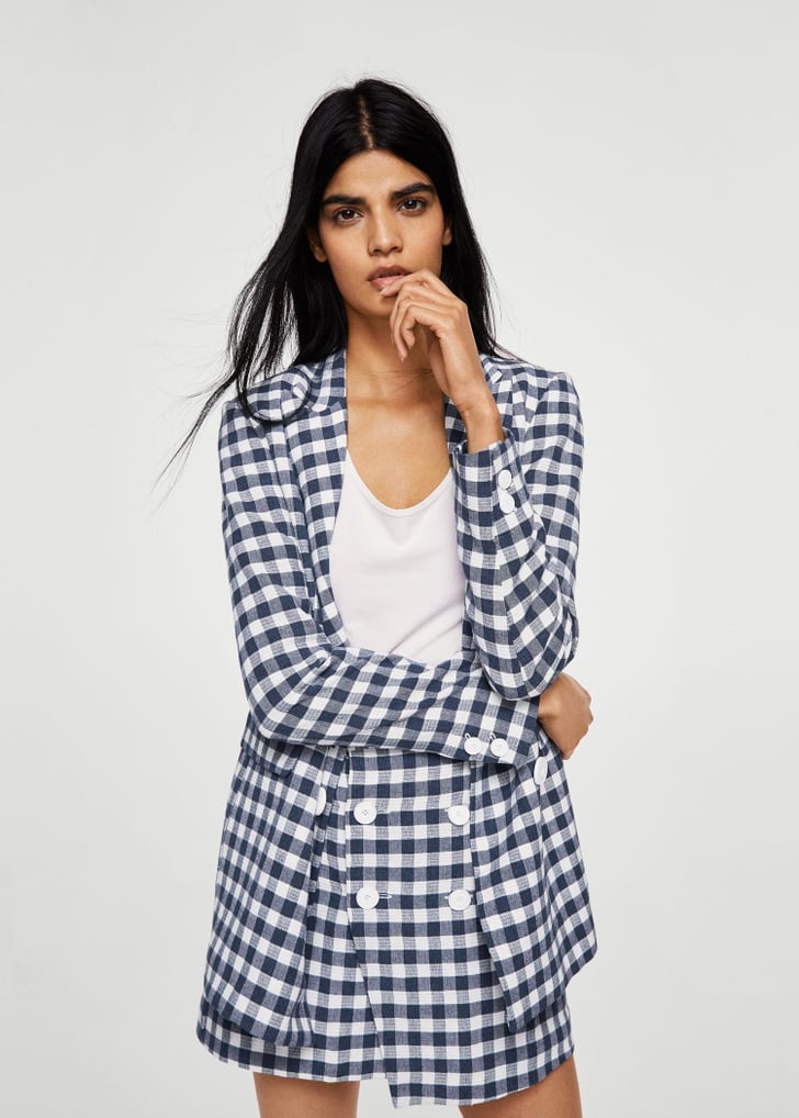 mango gingham blouse
