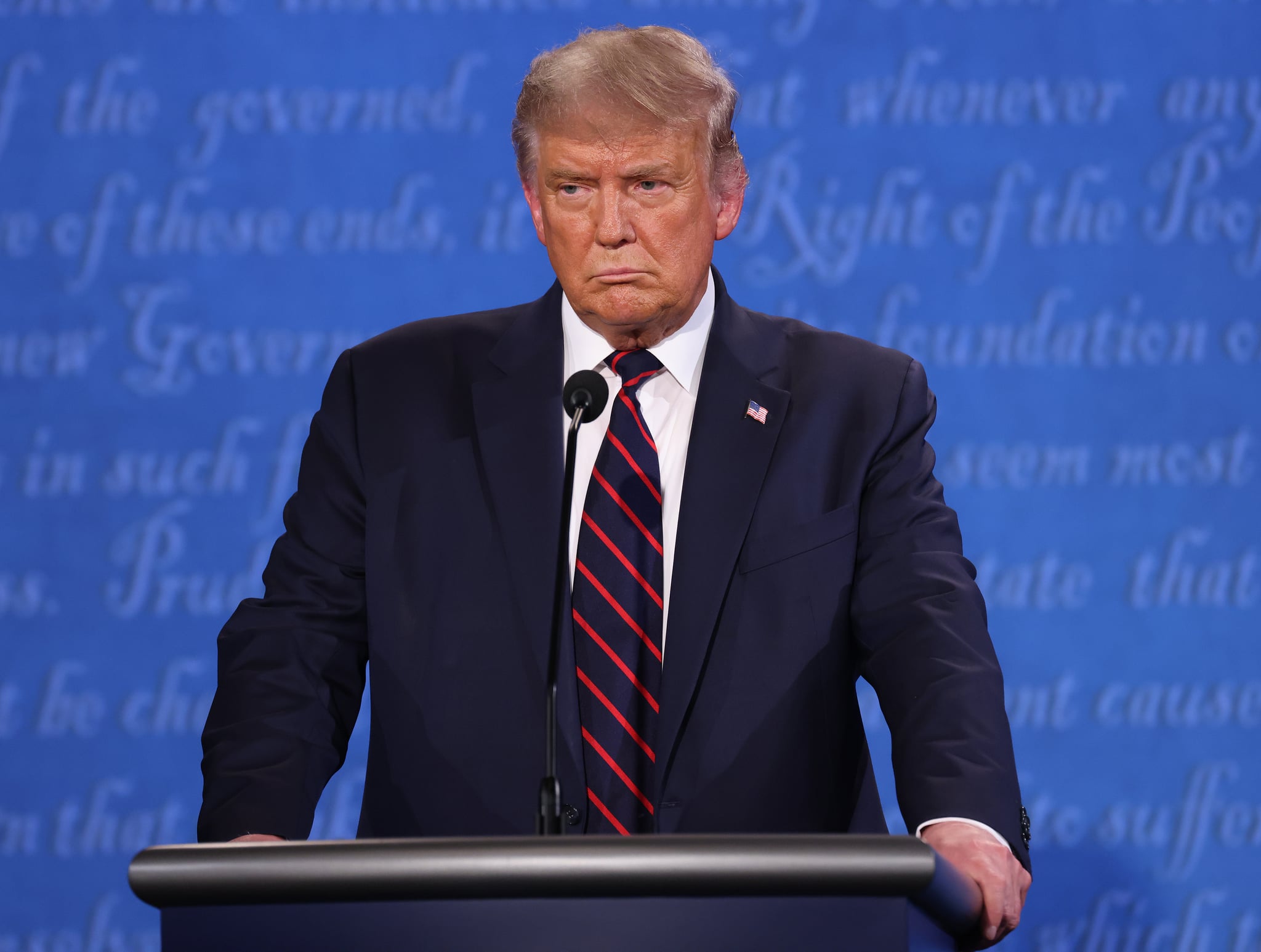 CLEVELAND, OHIO - SEPTEMBER 29:  U.S. President Donald Trump participates in the first presidential debate against Democratic presidential nominee Joe Biden at the Health Education Campus of Case Western Reserve University on September 29, 2020 in Cleveland, Ohio. This is the first of three planned debates between the two candidates in the lead up to the election on November 3. (Photo by Win McNamee/Getty Images)