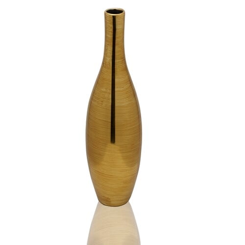 Scott Living Luxe Brass Finish Teardrop Decorative Vase