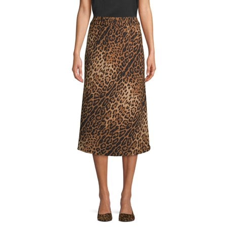 Scoop Midi Printed Slip Skirt