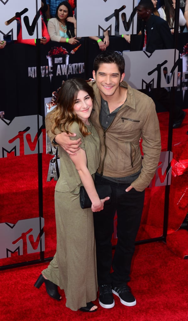 Tyler Posey hugged Seana Gorlick on the red carpet.