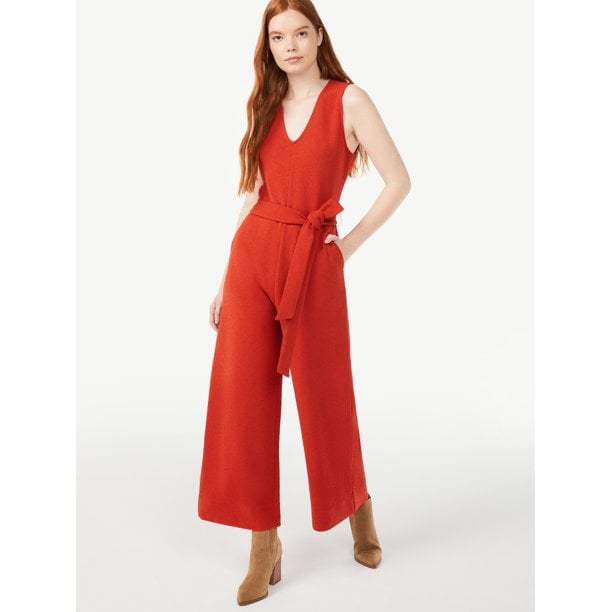 Free Assembly Women's V-Neck Jumpsuit