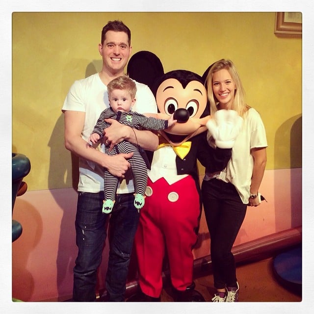 Michael Buble and Luisana Lopilato Bring Noah to Disneyland