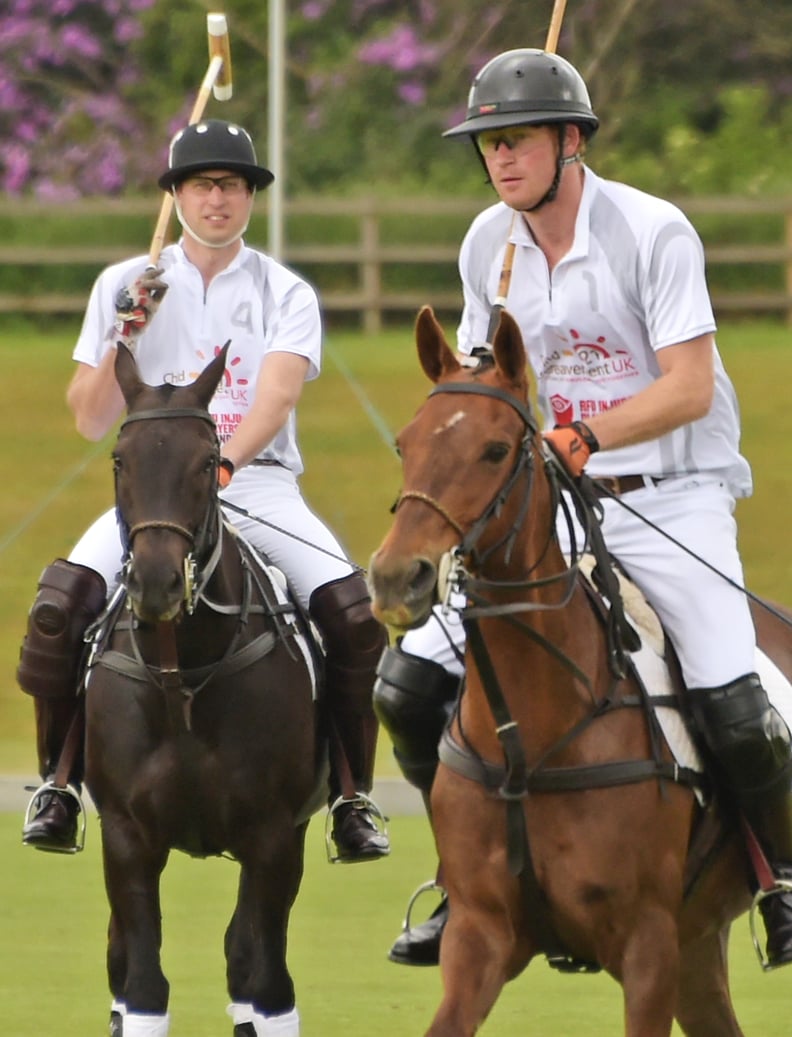 When William and Harry Competed in a Polo Match