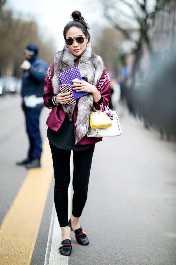 Day 2 | Milan Fashion Week Street Style Fall 2016 | POPSUGAR Fashion ...