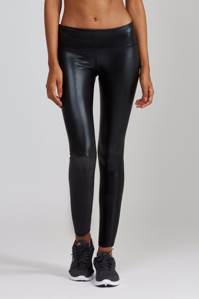 leather workout pants