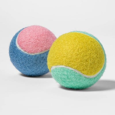 Boots and Barkley Tennis Ball Dog Toy — Blue (2.5") — 2pk