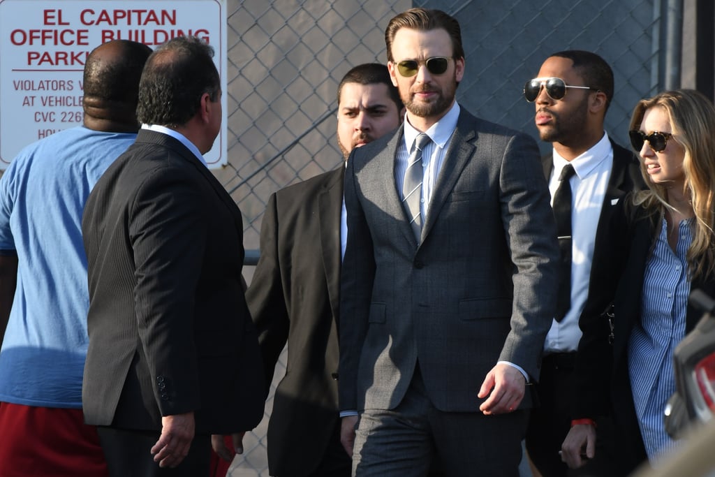 Chris Evans Arriving at Jimmy Kimmel Live April 2017