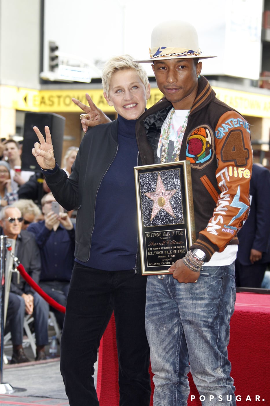 Ellen Degeneres Supported Pharrell Williams When He Received His Star Can T Miss Celebrity Pics Popsugar Celebrity Photo 3 Ellen degeneres is opening up about her decision to cancel singer kim burrell's appearance on the ellen the talk show host sat down with pharrell williams following his performance on the show on. ellen degeneres supported pharrell