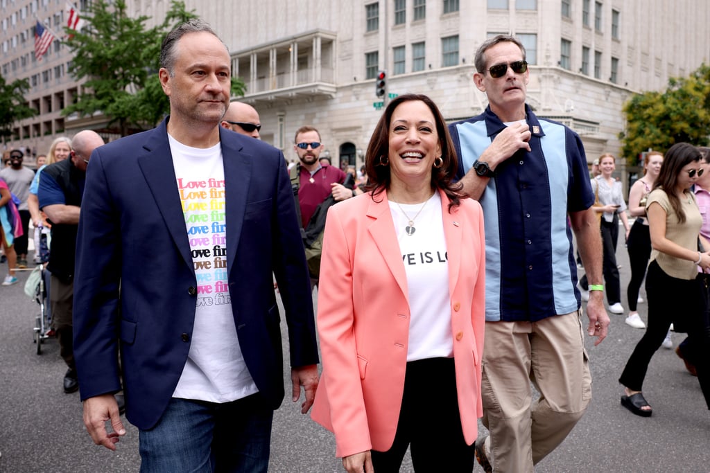 Kamala Harris and Doug Emhoff at 2021 Pride Parade Photos