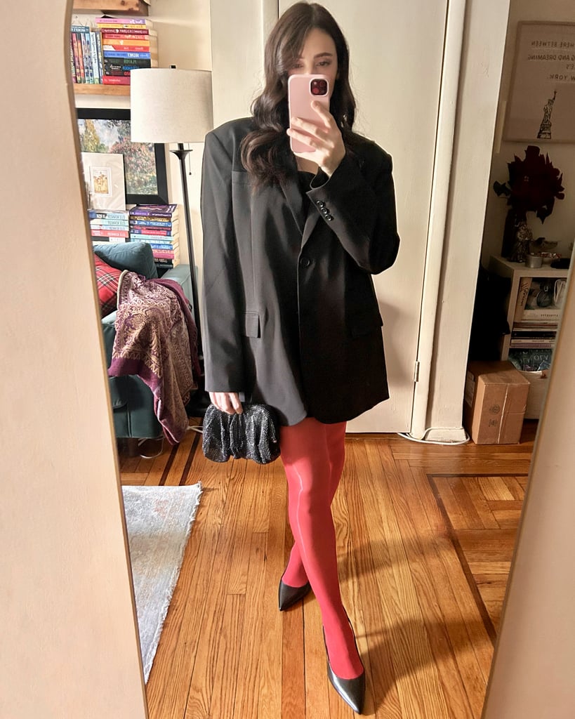LBD + Red Tights