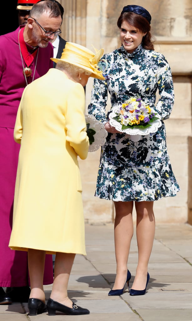 Princess Eugenie and Queen Elizabeth attended Royal Maundy service at St. George's Chapel in 2019.