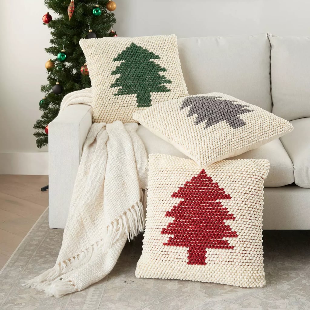 Christmas Tree Loops Throw Pillow