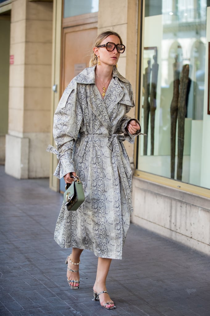 Style an Animal-Print Coat With Strappy Heels