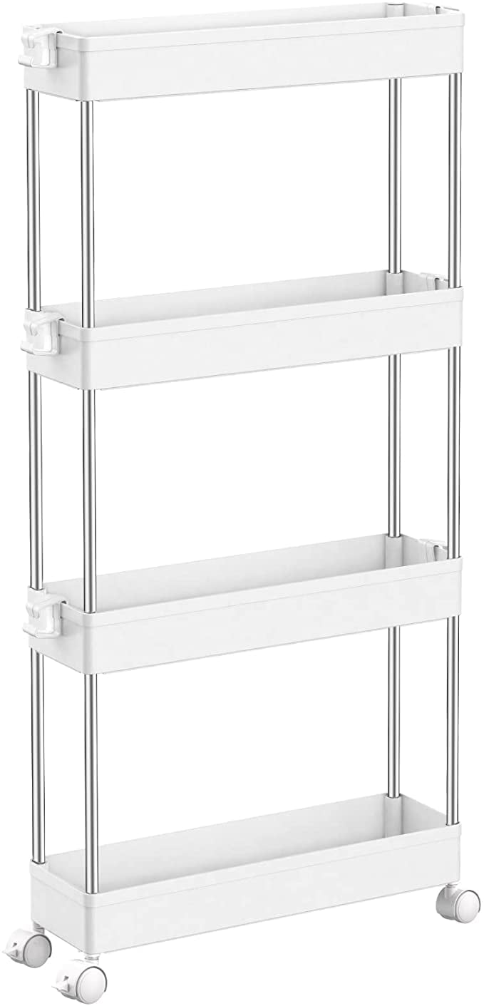 For Narrow Spaces: SpaceKeeper 4-Tier Slim Storage Cart