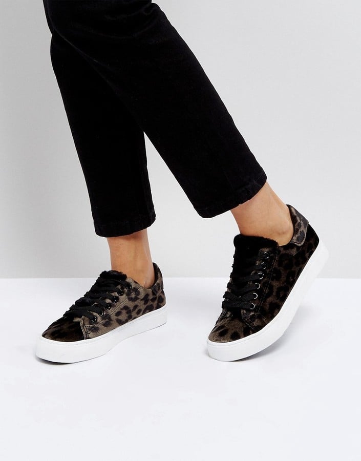 Leopard print trainers new look sale
