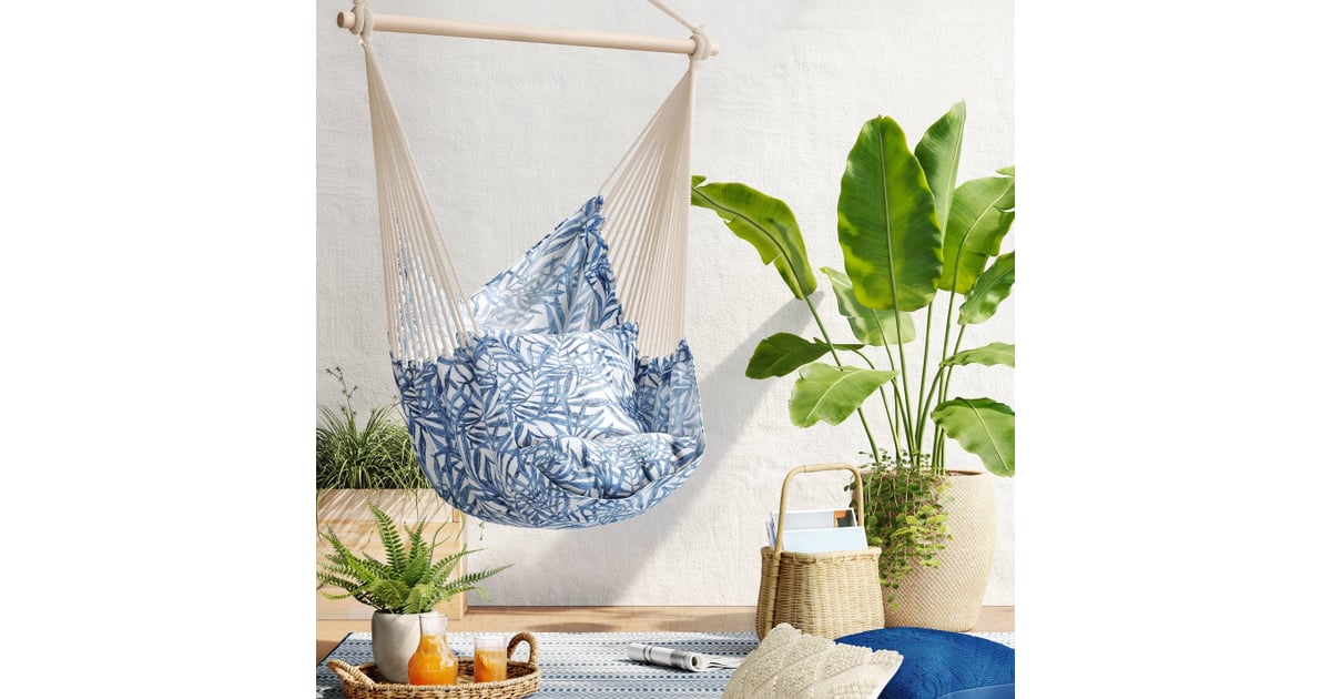 Threshold Pillowtop Hammock Chair with Spreader Bar Navy
