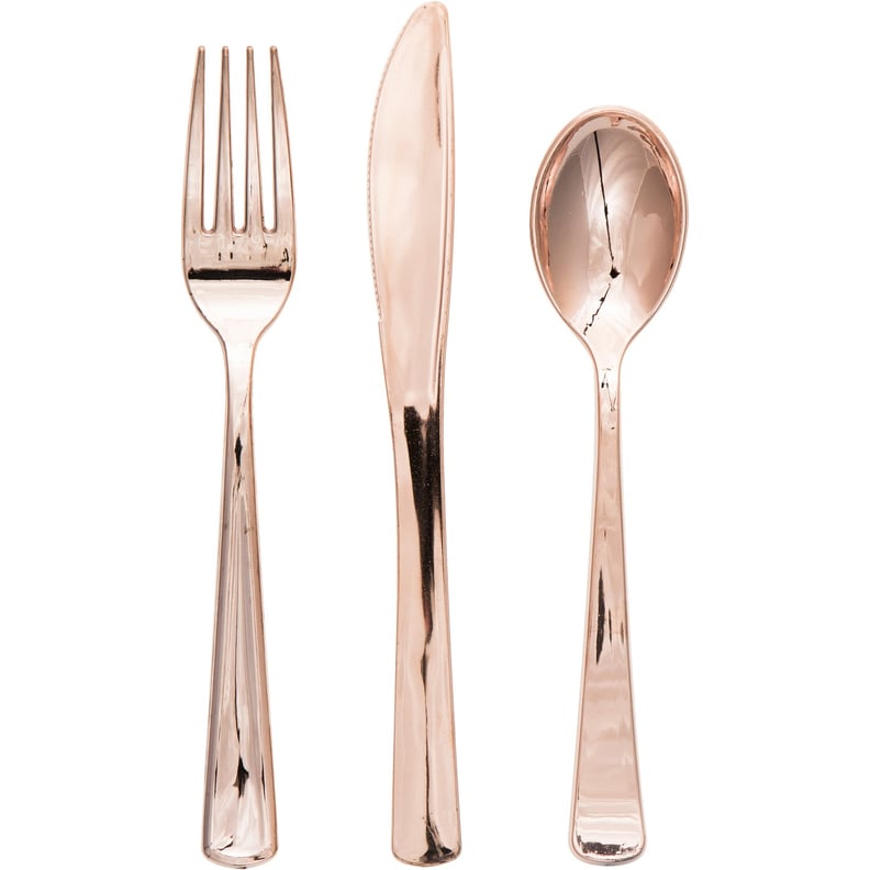 Rose Gold Disposable Cutlery